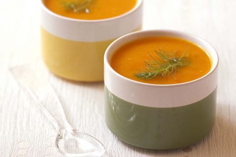 Soupe toute orange au potiron et carotte