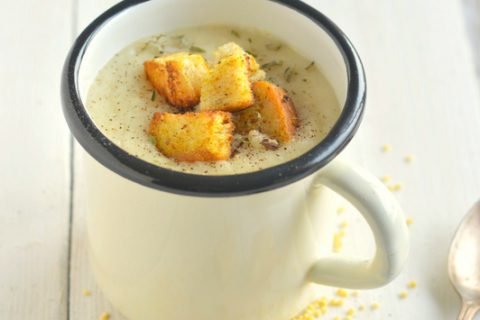 Velouté de chou-fleur et millet