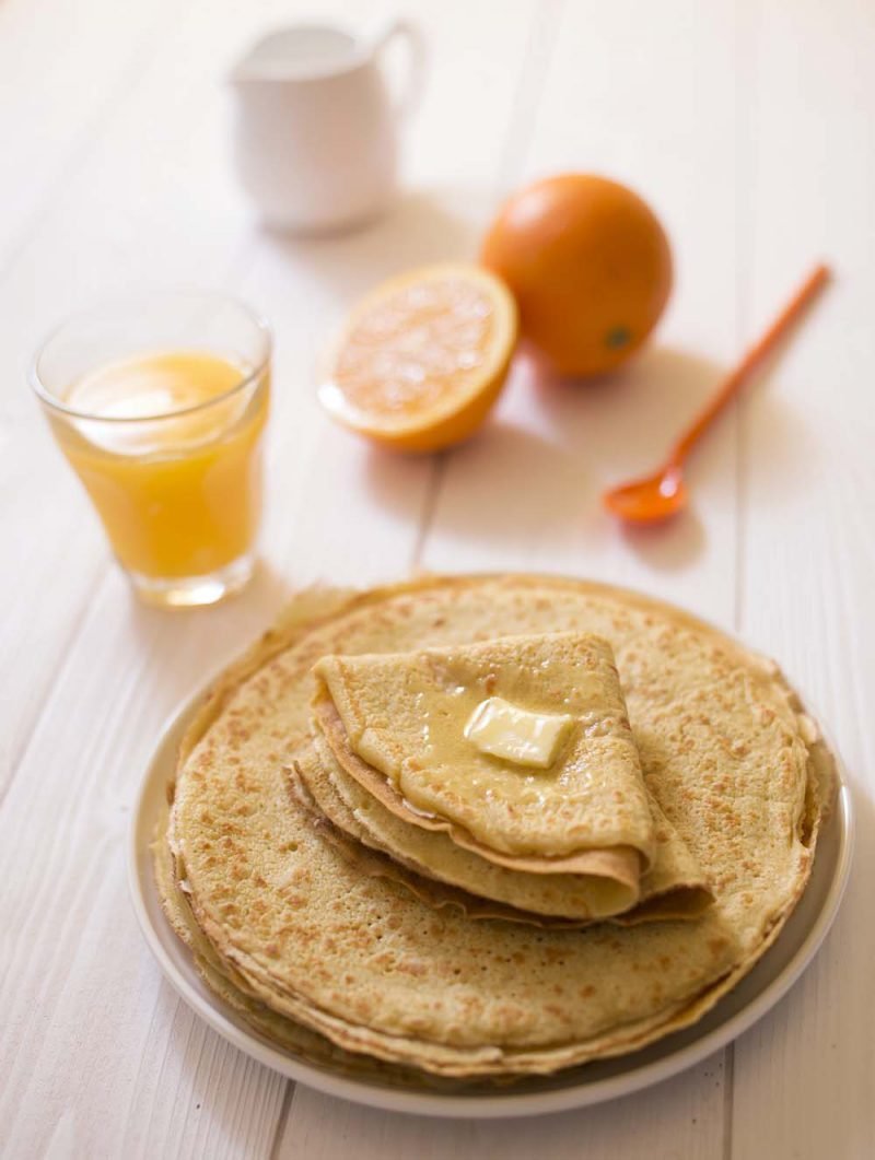 Succulentes crêpes au jus d’orange