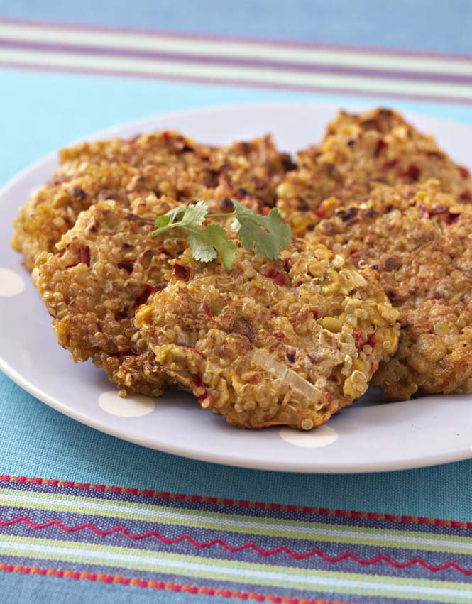 Galettes sublimes de quinoa au poivron rouge