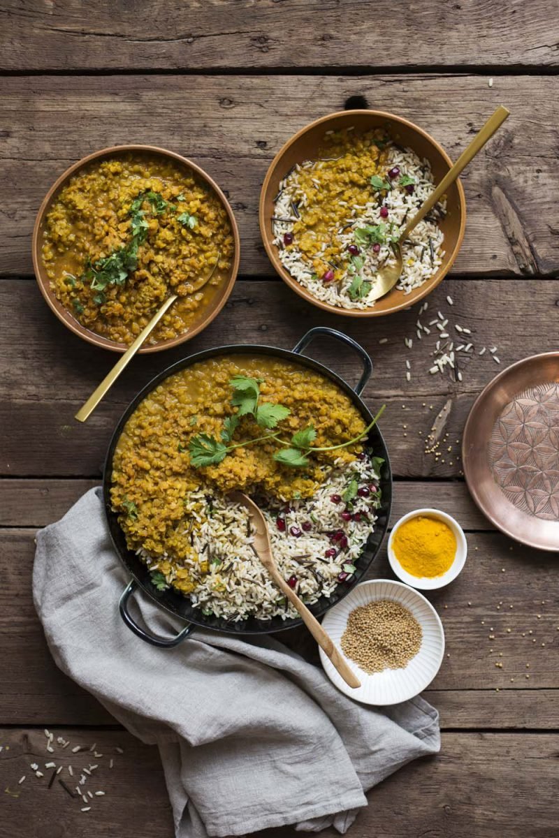 Dhal de lentilles corail aux épices