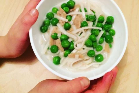 Soupe express petits pois coco soja