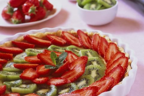 Sublime tarte aux fraises et aux kiwis