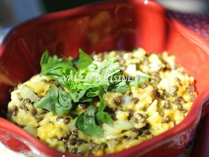 Curry de riz et lentilles