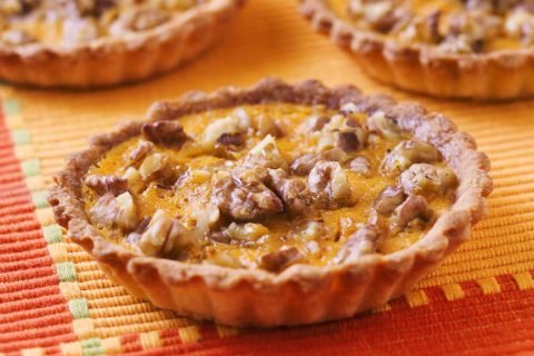 Tartelettes au potiron et aux noix