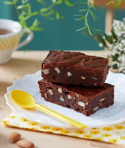 Brownie sans beurre aux amandes