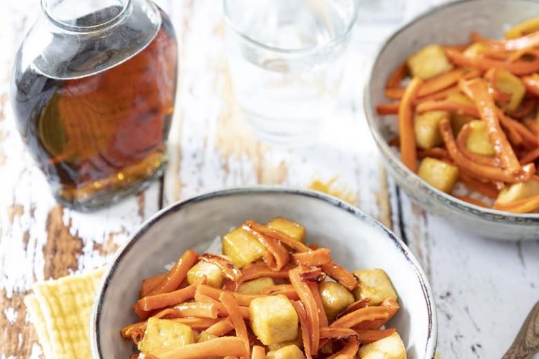 Recette Tofu caramélisé au sirop d'érable