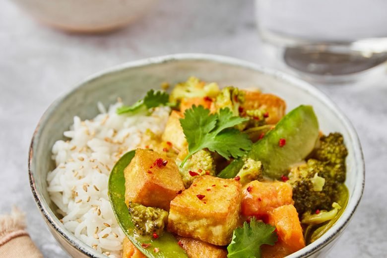 Recette Curry vert de tofu et patate douce