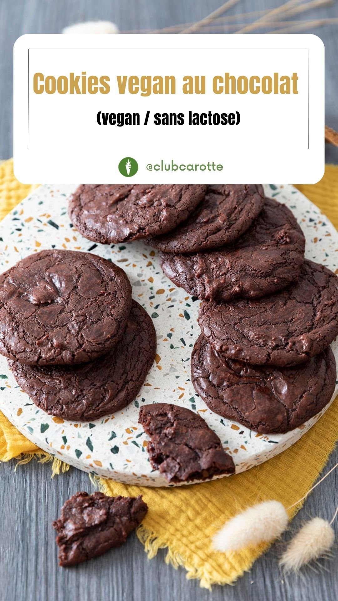 Cookies tout chocolat vegan et sans lactose - Recettes de cuisine