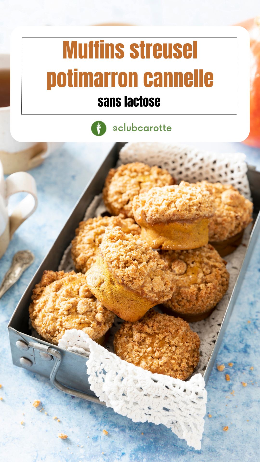 Recette Muffins streusel potimarron cannelle