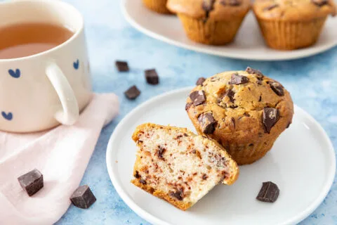 Muffins vegan hyper moelleux aux pépites de chocolat